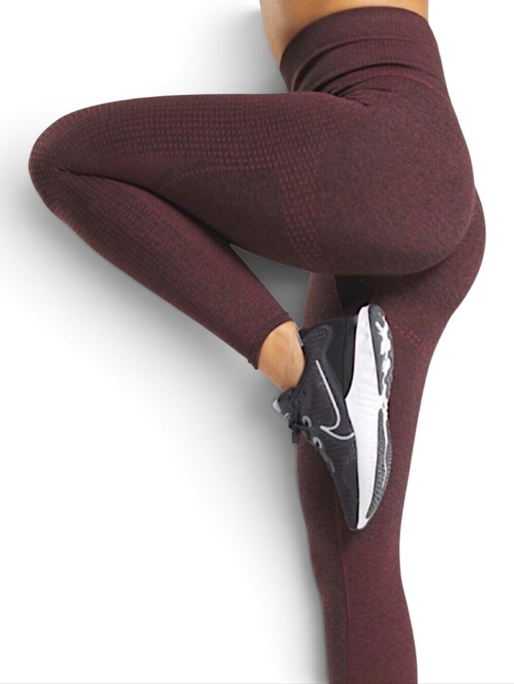 NWT Gymshark Vital Boost Seamless Leggings Cherry Brown Marl Size S